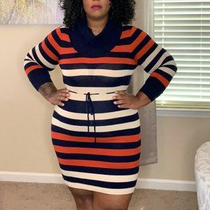 Pink Rose | Pink Rose Turtleneck Sweater Dress